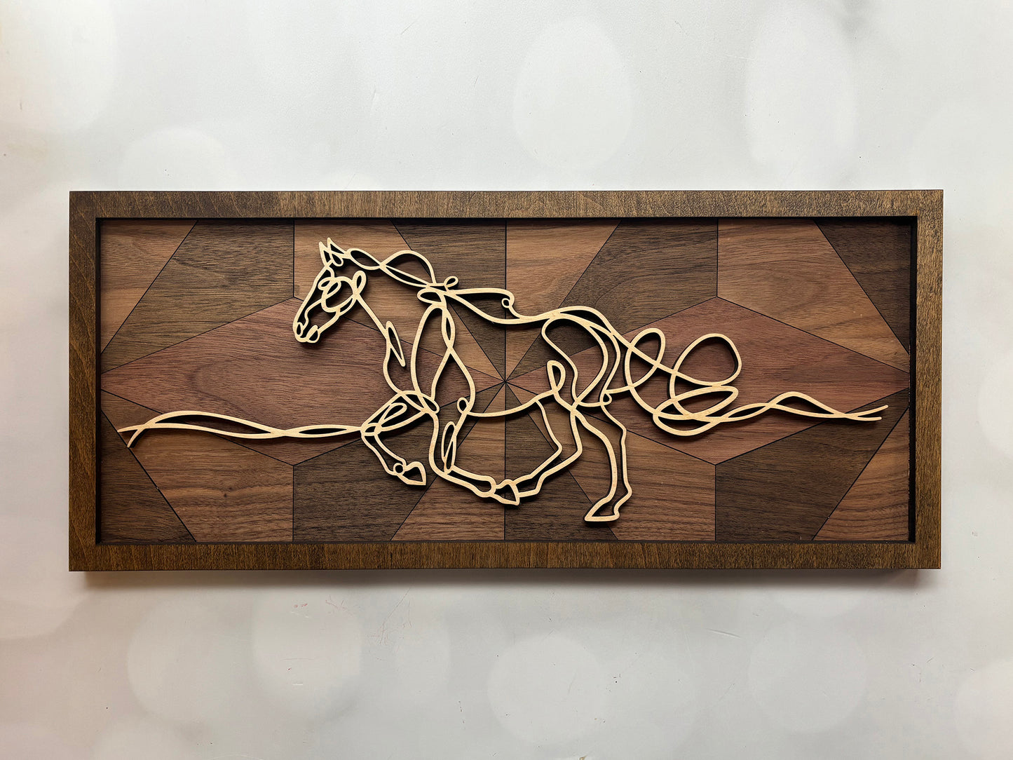 Galloping Horse Wall Line Art