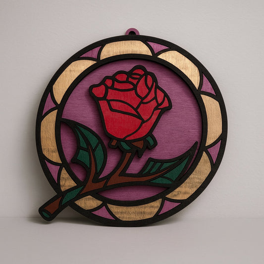 Beauty and the Beast Rose Art