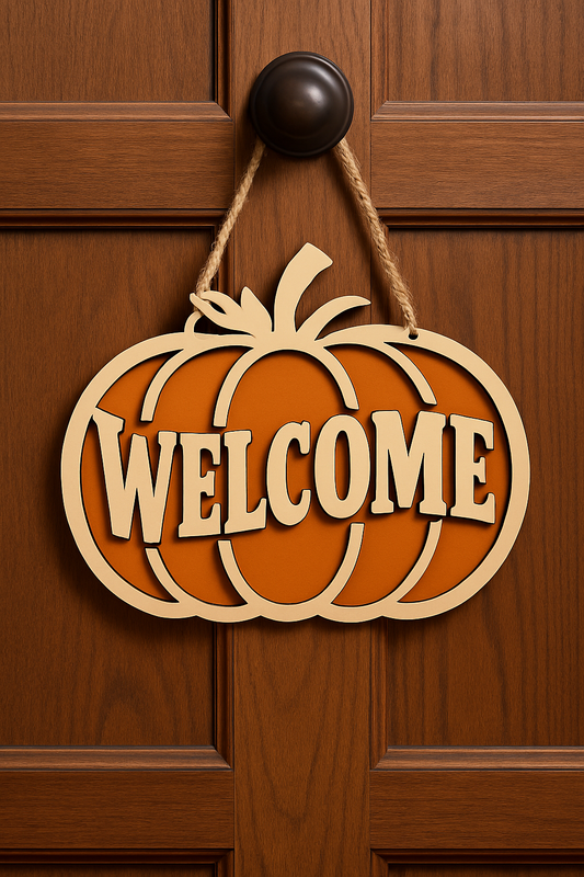 Pumpkin Welcome Sign