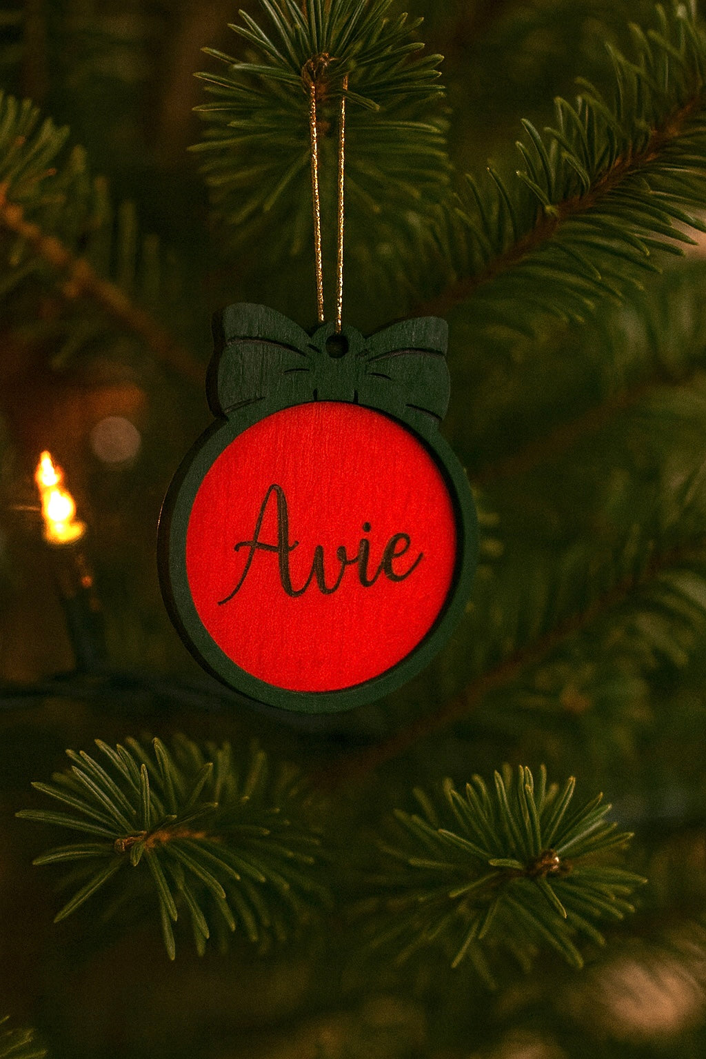 Custom Name Engraved Christmas Ornaments