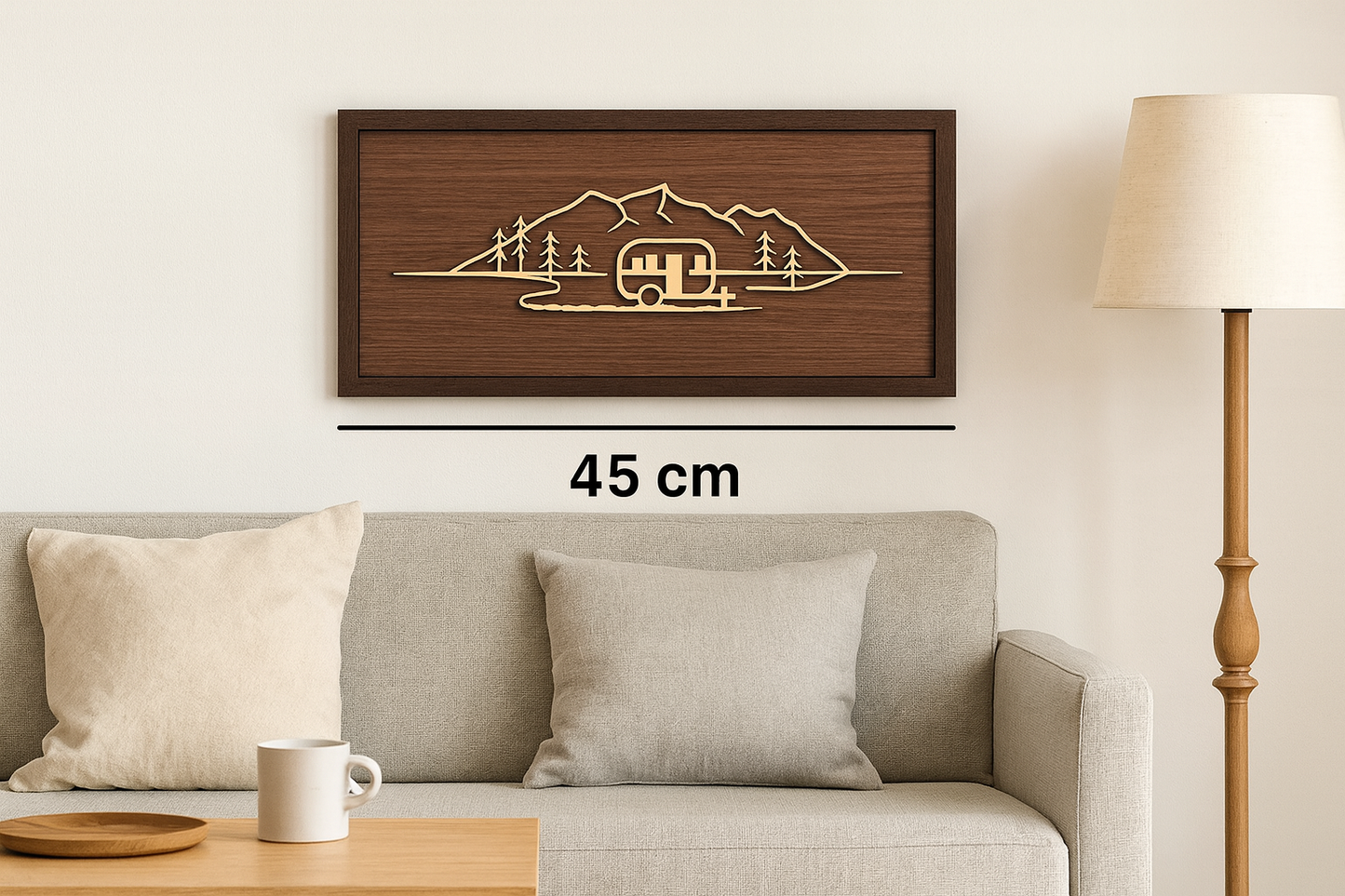 Serene Camping Line Art