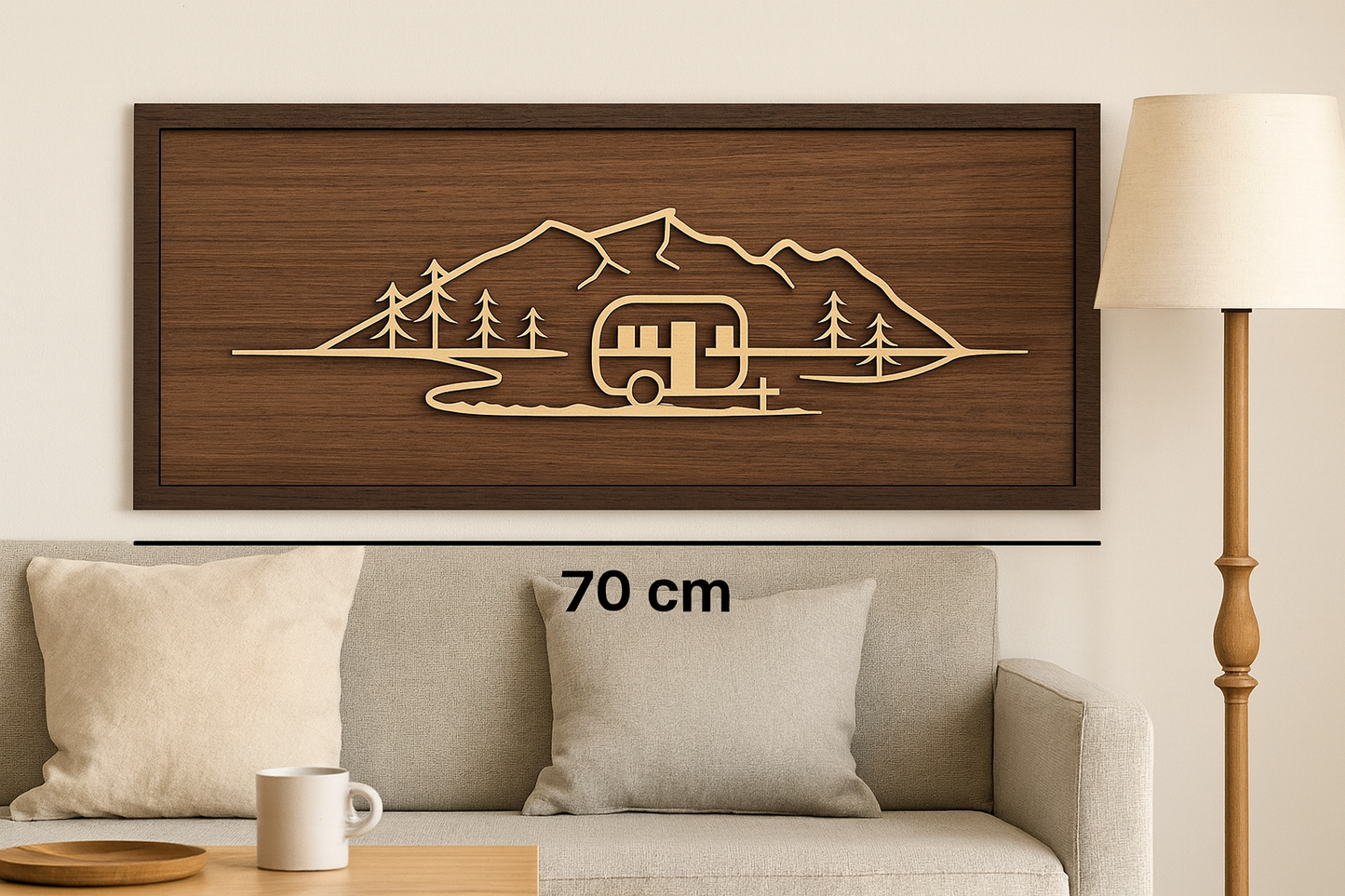 Serene Camping Line Art