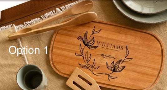 Personalized bamboo cutting board