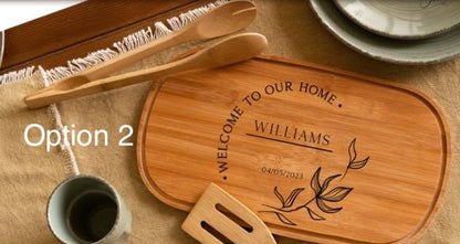 Personalized bamboo cutting board
