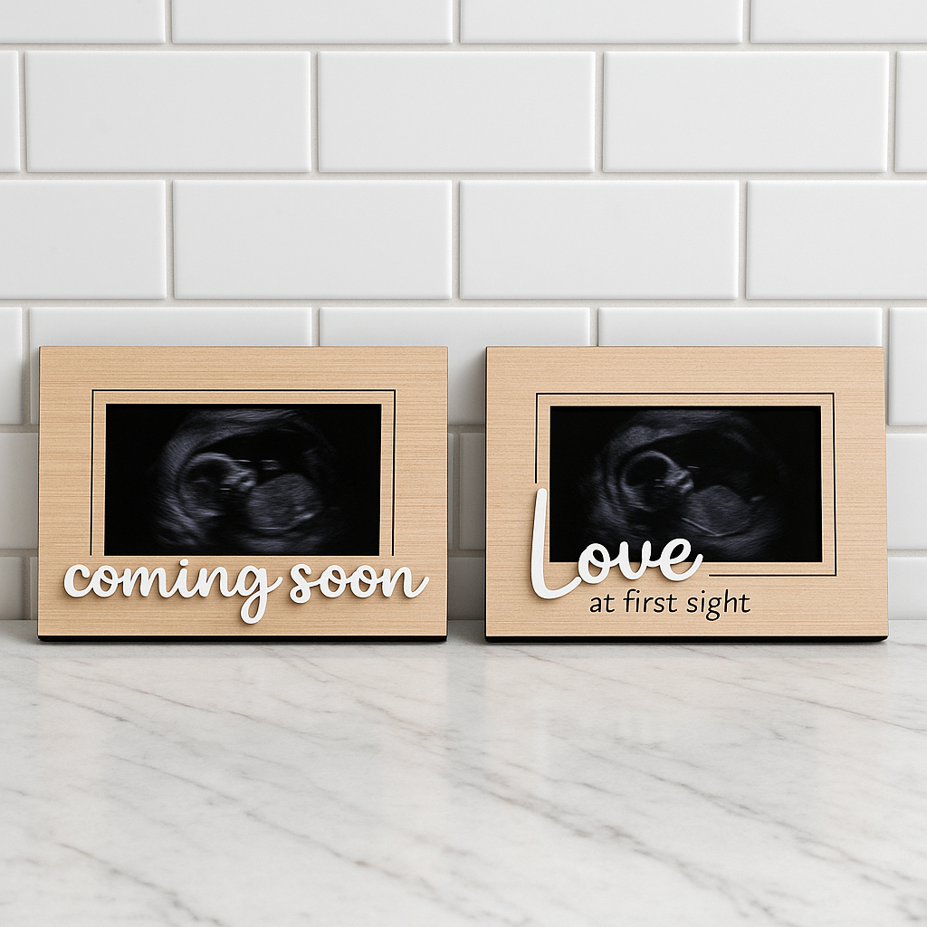 Wooden Ultrasound Photo Frame