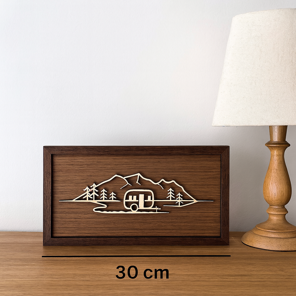 Serene Camping Line Art